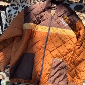 Rockawear Brown and Orange Quilted Jacket